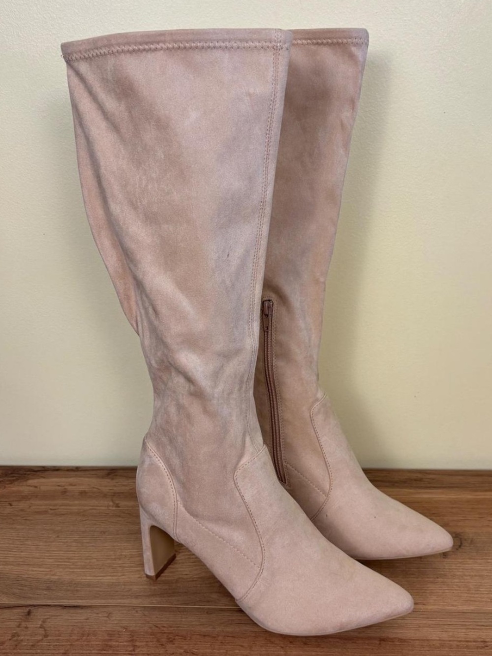 Abound Blush Pointed-Toe Knee Suede Boots